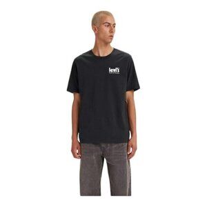 Levis Men's Relaxed Fit Black Graphic Print Night Sky Short Sleeve T Shirt US S